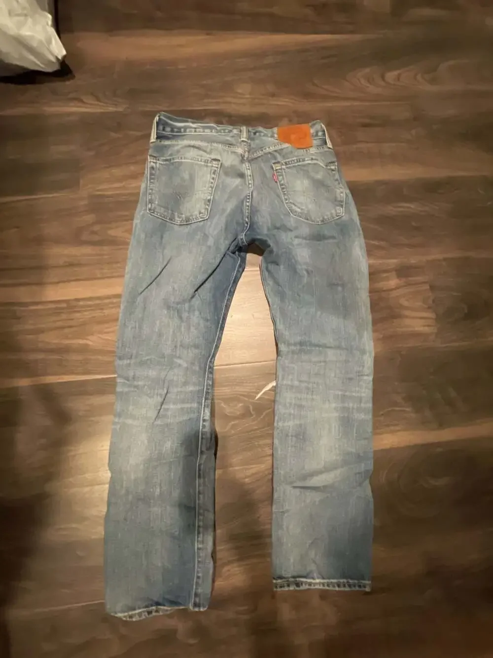 Levi's 513 Slim Straight Leg Light Wash Distressed Men's Jeans Size 30x30